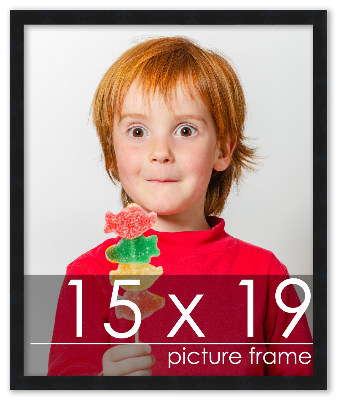 15x19 Solid Wood Picture Frame with UV-Resistant Acrylic & Acid-Free Backing, Available in 6 Finishes: Matte Black, Matte White, Metallic Bronze, Silver, Natural Wood Grain & Mahogany